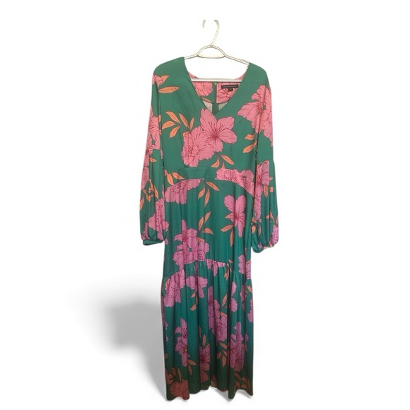 Boston Drawn Floral Tiered Maxi Dress Women’s Size 16 - Picture 2 of 16